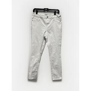 D Jeans Womens Jeans Slim Stretch Mid Rise White Denim Size 12 Casual Beachy